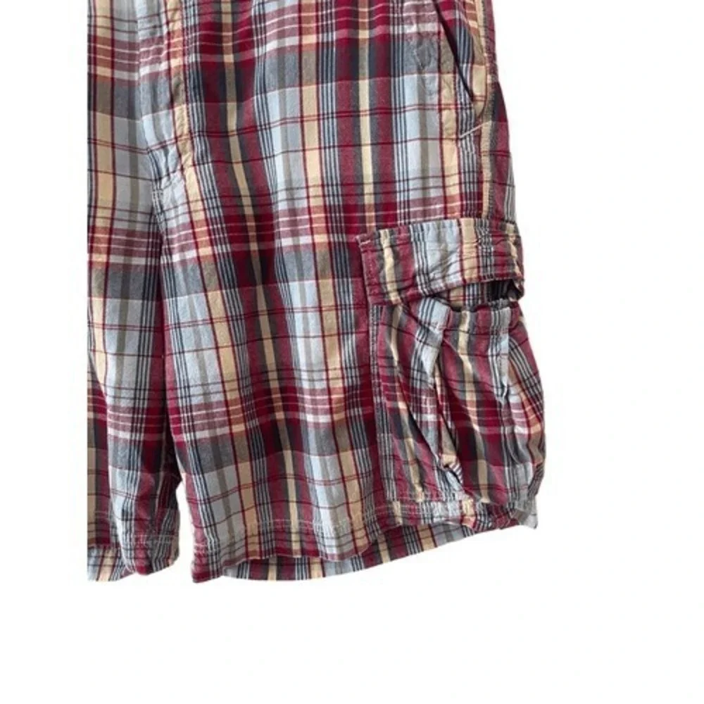 Polo Jeans Co Ralph Lauren Plaid Cargo Shorts‎ Mens Vintage Y2K Cotton